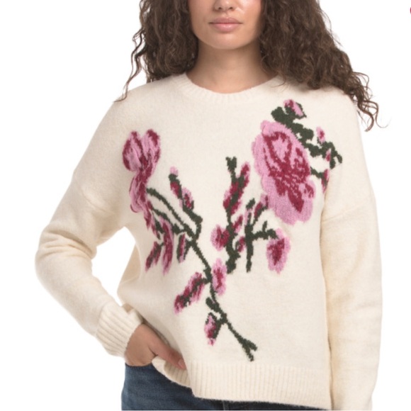 Ted Baker London Sweaters - Ted Baker London Floral Jacquard Pullover Sweater XL New
